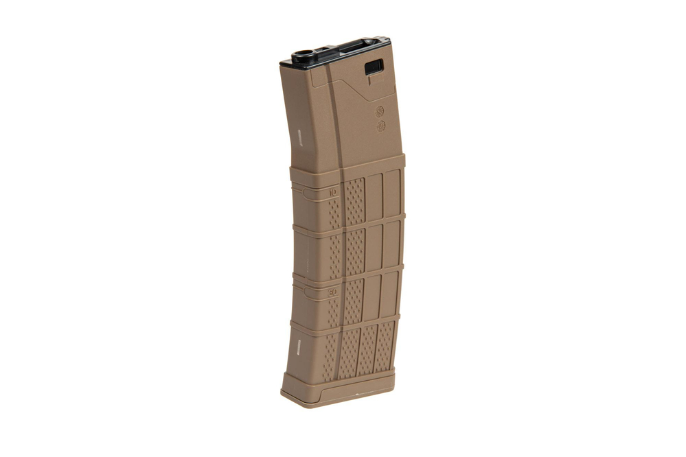Long chargeur hi-cap 450 billes pour répliques M4/M16 - tan