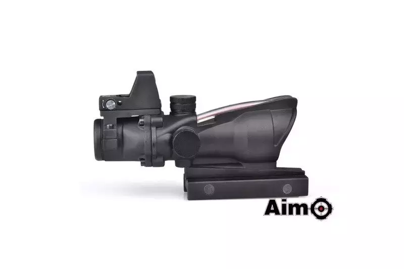 Replika lunety ACOG 4X32C (z podświetleniem światłowodowym i celownikiem RMR) - czarna