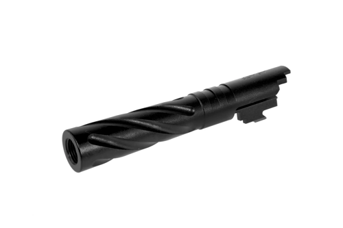 LA Capa Customs TORNADO aluminium external barrel for TM Hi-Capa 4.3 replicas Black