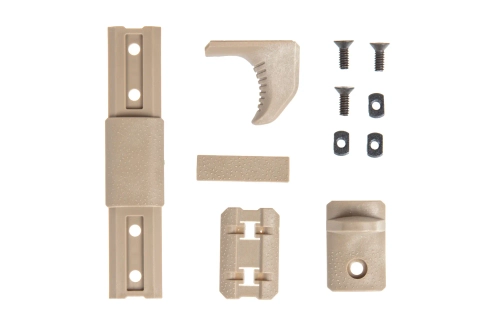 Modulaire greep Double Bell Hand Stop Kit voor MLOK rail Tan