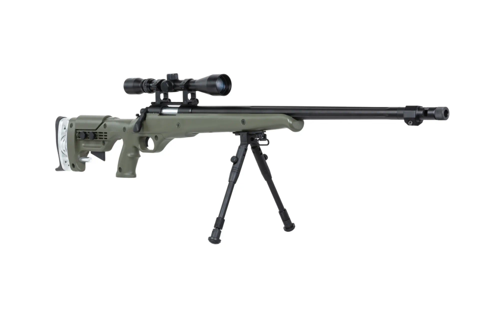 airsoft WELL MB12DG Rifle de francotirador Oliva