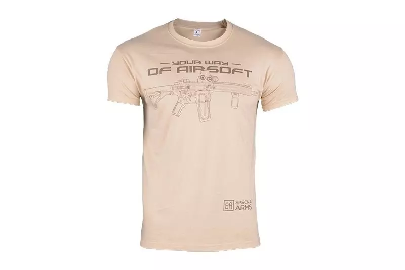 Koszulka Specna Arms - Your Way Of Airsoft 02 - tan