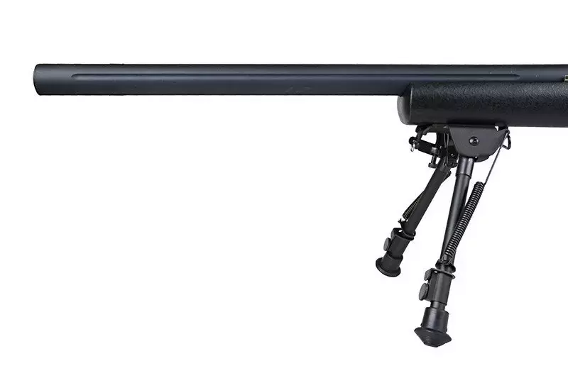 Airsoftová armádní odstřelovací puška SW-04J s optikou a dvojnožkou (upgrade) - černá