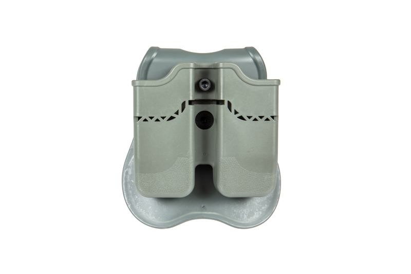 Pochette double pour chargeurs pistolet doit P226 - gris