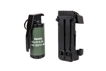 Figurína granátu Flashbang s nabíječkou - černá