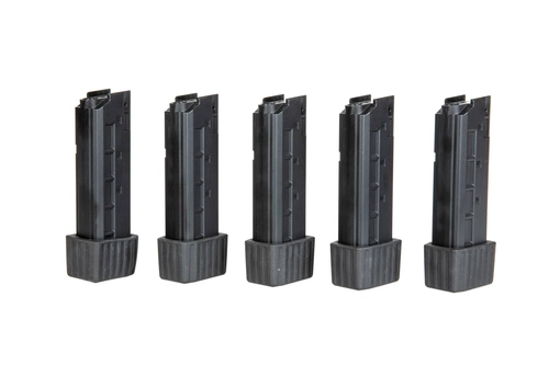 Set of 5 low-cap, 65-pellet magazines for APC9 airsoft submachine guns