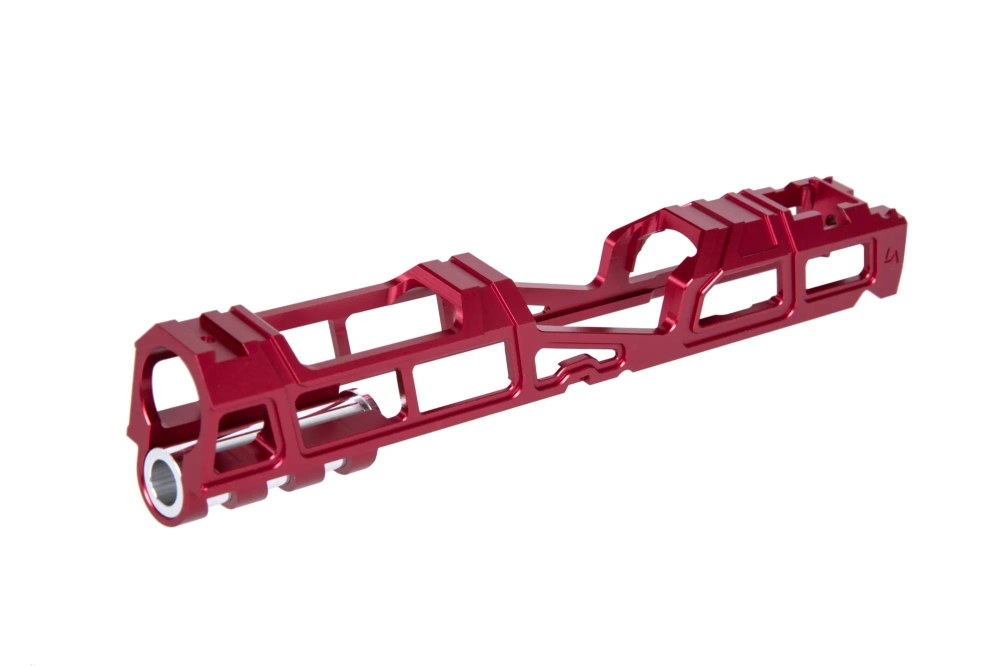 Cerradura de aluminanio LA Capa Customs HYPER para réplicass TM Hi-Capa 5.1 Rojo