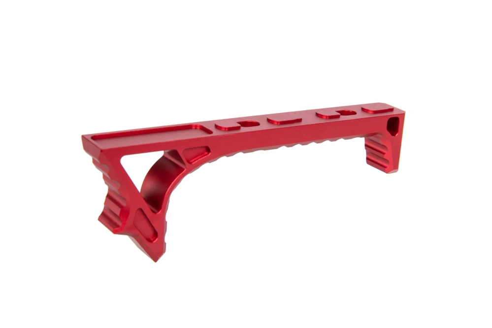 Hand Stop angle grip on MLOK rail Red
