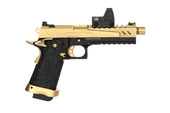 Pistolet airsoft Hi-capa 5.1 Split Slide - Noir/Or (avec organe de viséeBDS)