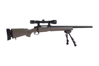 SW-04 Sniper Rifle Replica with Scope and Bipod - Tan