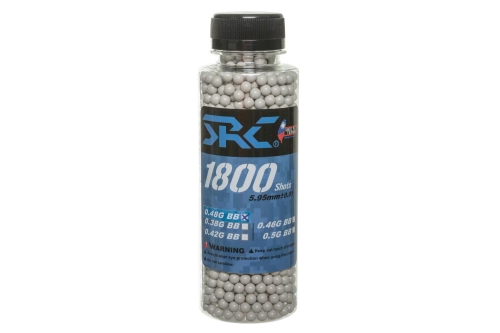SRC kogels 0,48g flesje 1800 stuks Wit