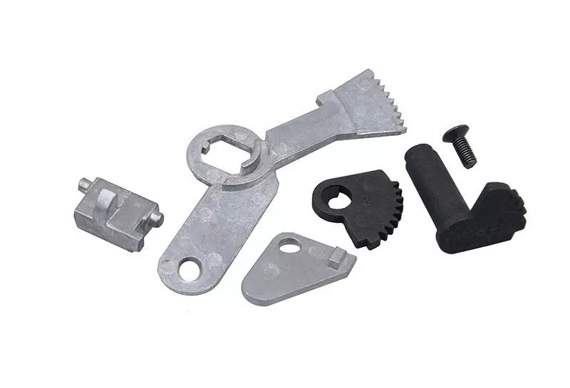 Firing mode selection lever with safety lever for the AK type replicas