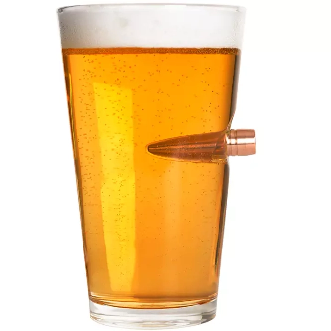Verre à bière avec cartouche .50
