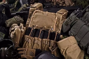 Light Laser-Cut Tactical Vest - Tan
