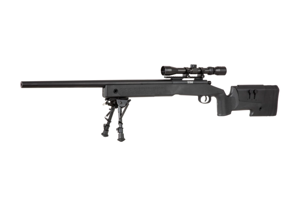 Fusil airsoft lunette de visée SA-S02 CORE™ et bipied - noir