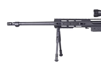 Airsoftová odstřelovací puška MB4412D - s optikou a dvojnožkou - černá