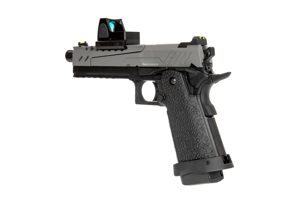 Réplique de pistolet Hi-capa 5.1 Split Slide - gris/noir (avec viseur BDS) 