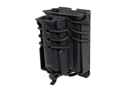 Ładownica na 2 magazynki M4/M16 i 9mm Wosport Urban Assault Quick Pull Czarny