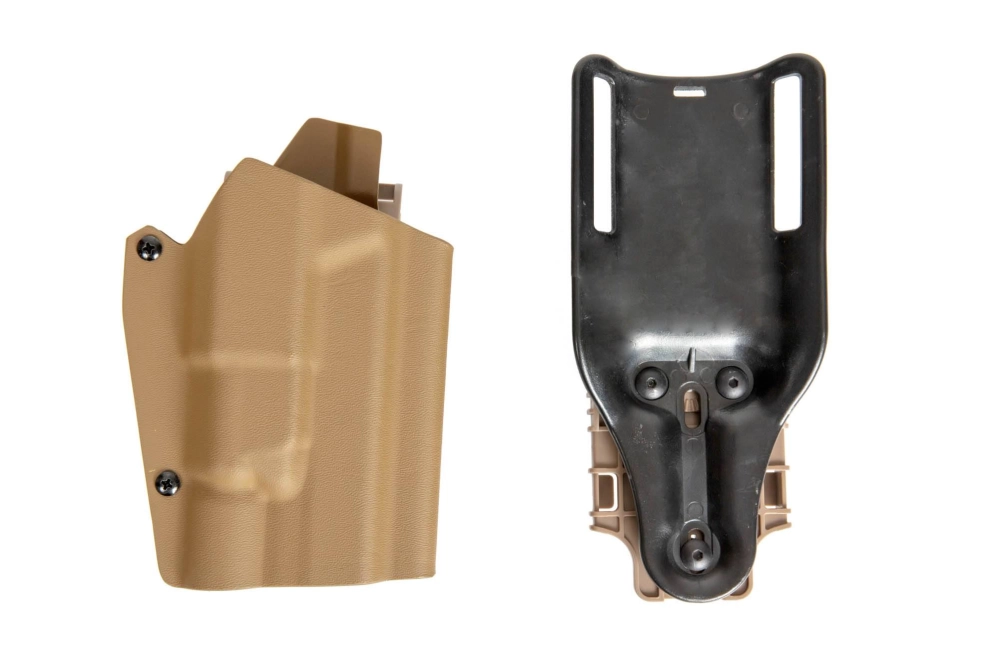 Kydexowa kabura do pistoletu Glock z latarką X300 - Dark Earth