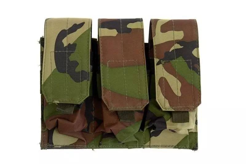 Potrójna ładownica na magazynki typu M4/M16 - woodland
