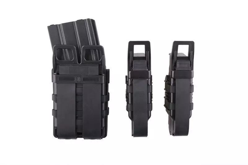 Set of Open III (2 XS + 1 M) Pistol + 5.56 Magazine Pouches - Black