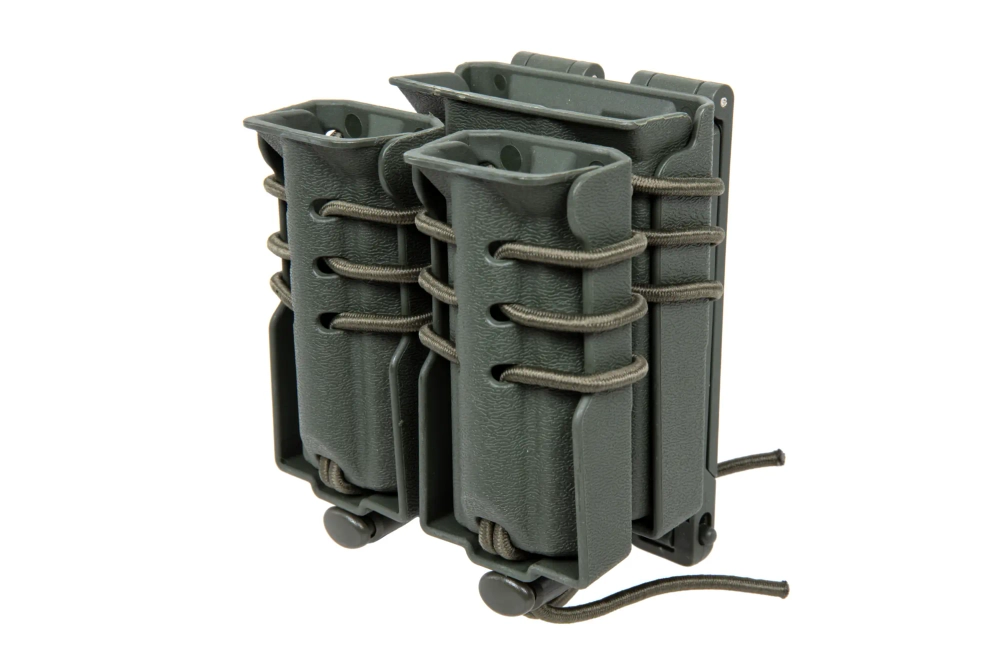 Carrier for 2 9mm magazines and an M4/M16 magazine Wosport Urban Assault Quick Pull Olive