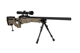 Specna Arms SA-S14 EDGE™ scherpschuttersgeweer replica met richtkijker en tweepoot Tan