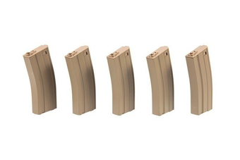 5pcs set - 100rd mid-cap magazine for M4/M16 - tan