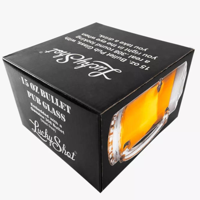 Chope de bière avec balle de .308