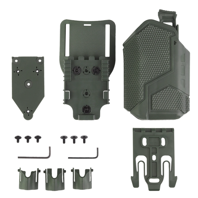 Funda universal Wosport para pistolas con linterna X300A GB-81 en color oliva