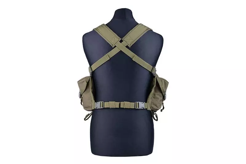 Chaleco táctico pecho tipo comando - verde oliva