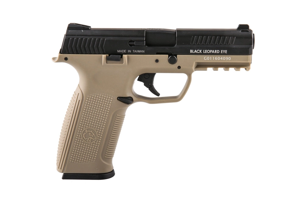 Pistola de airsoft BLE - Alpha - Negro/Tan 