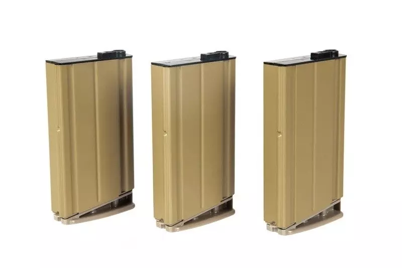 Set of 3 Mid-Cap 160 BB Magazines for SCAR H Replica - Tan