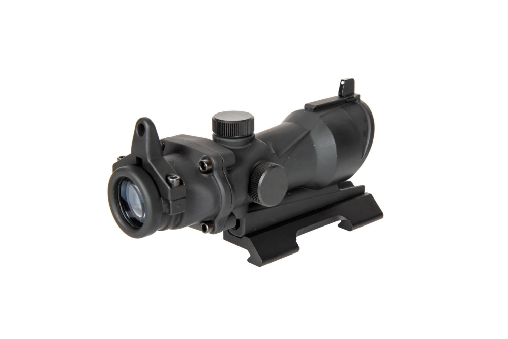 ACOG Style 4x32 Scope Replica with Killflash Cover and QD V2 Mount - Black
