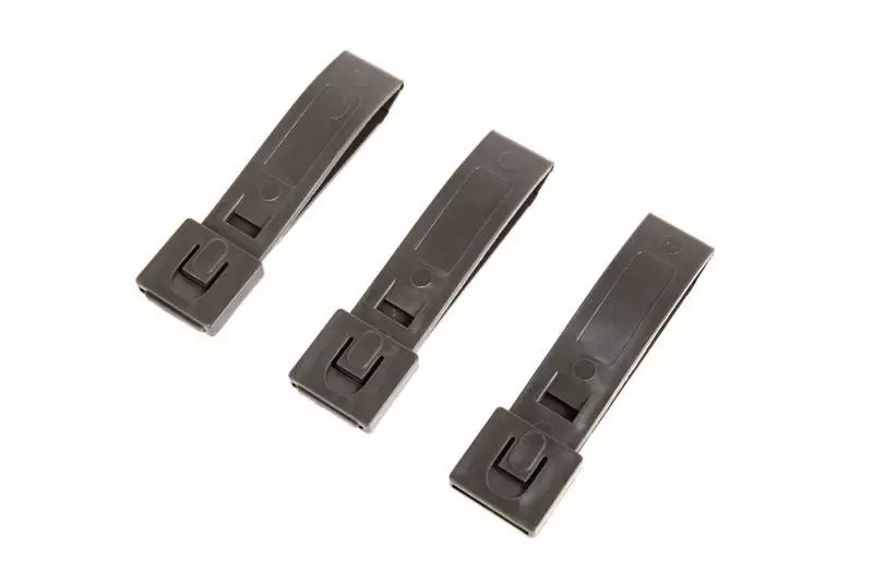 Jeu de 3 boucles en polymère 3" - gris métallisé