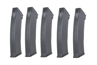 Sada 5 zásobníků Hi-Cap s 550 náboji Arcturus EMM AK74 "Bakelite" Wheel Black