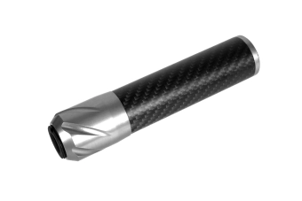 Karbonowy tłumik dźwięku DSL2 36x150mm - Srebrny