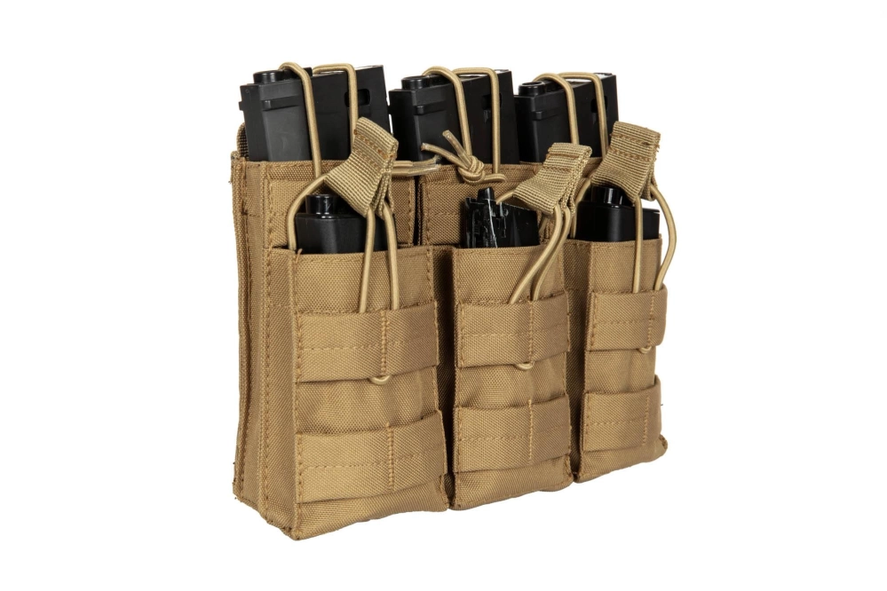 Trojité pouzdro pro 6 maplynynk typ M4/M16 - coyote