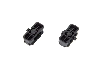 Juego de 2 raíles RIS giratorios para casco - Negro