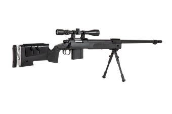 Replika karabinu snajperskiego MB4417D - z lunetą i dwójnogiem