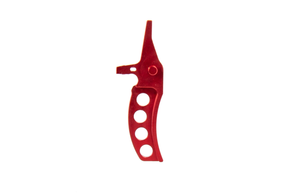 Aluminum CNC Jefftron Curved Trigger Red