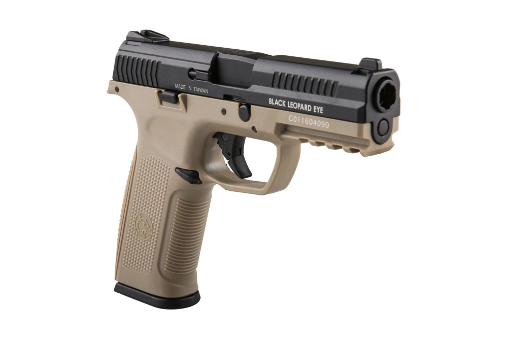 Pistola de airsoft BLE - Alpha - Negro/Tan 