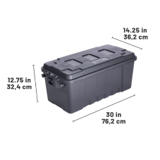 Caja de equipo táctico mediana Plano de 64 litros Negro