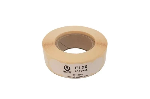 Autocollants pour disques 20mm - 1000 pcs. - blanc