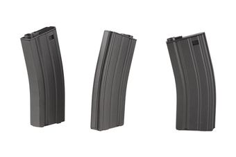 Set of 5 Low-Cap 70 BB Magazines for M4/M16 Replicas - Grey