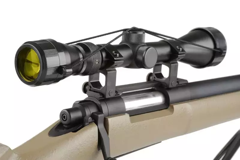 SW-04J Army Sniper Rifle Replica with scope and bipod (Upgraded) - tan