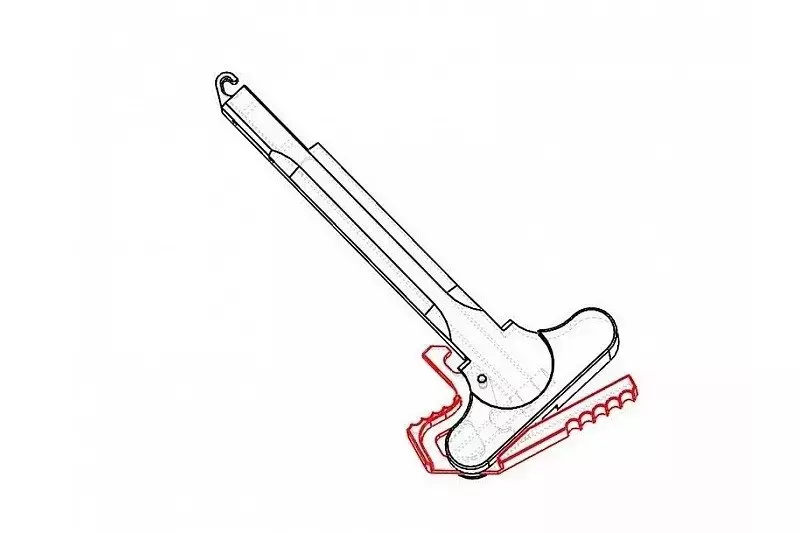 Enlarged CNC Charging Handle for M4/M16 Replicas - Red