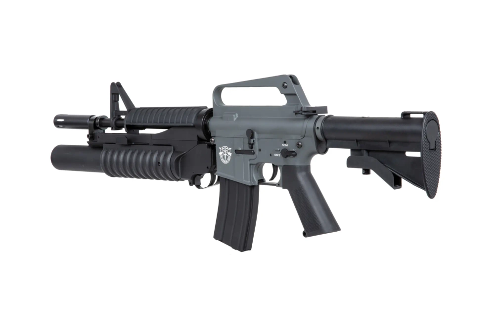 East Crane EC-704 Kestrel™ ETU ASG carbine with grenade launcher Grey