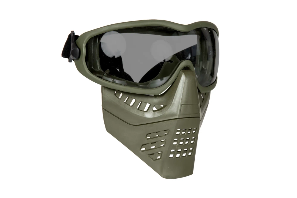 Máscara con gafas ANT - verde oliva