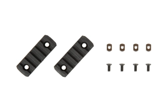 Sada kolejnic montážowych na helma typ FAST - černá